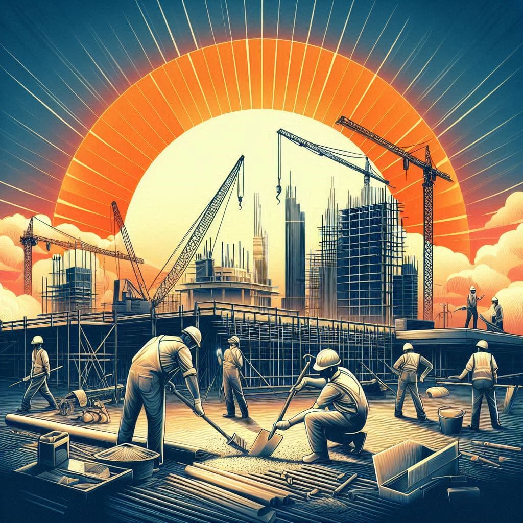 High-quality residential building construction work in Patna by Vishwakarma Guru.